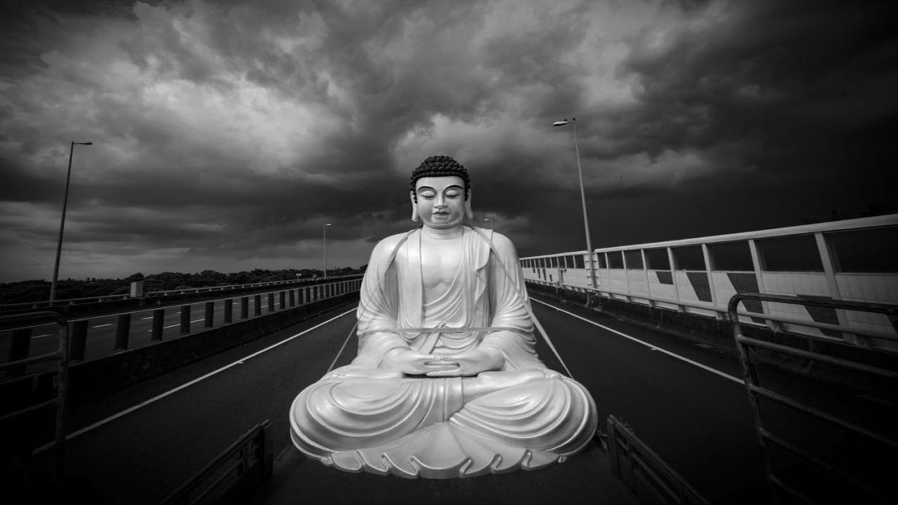 Hình ảnh Phật đen trắng đẹp