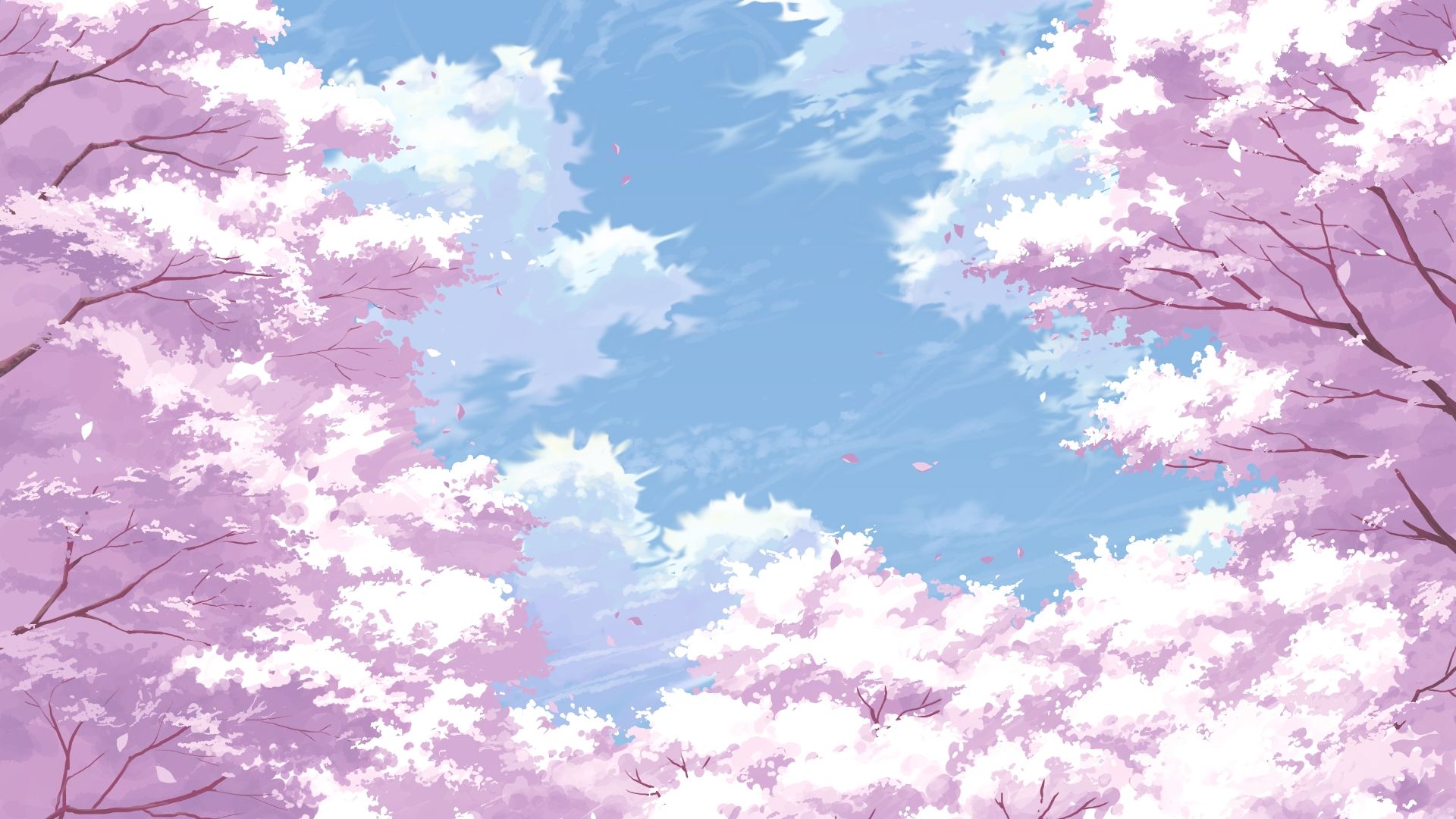 Hình nền Anime phong cảnh hoa anh đào Full HD đẹp cho máy tính