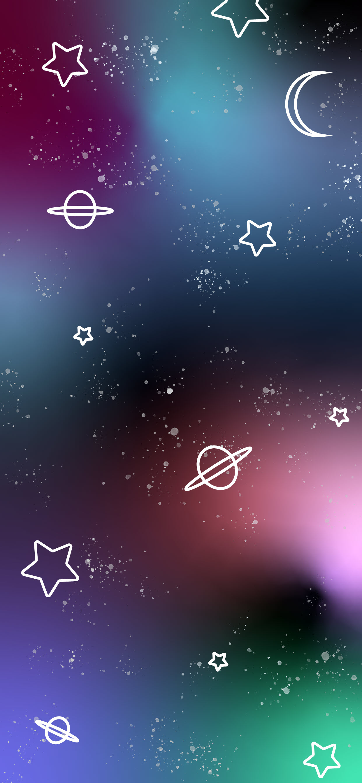 Ảnh nền vũ trụ cute cho iPhone X