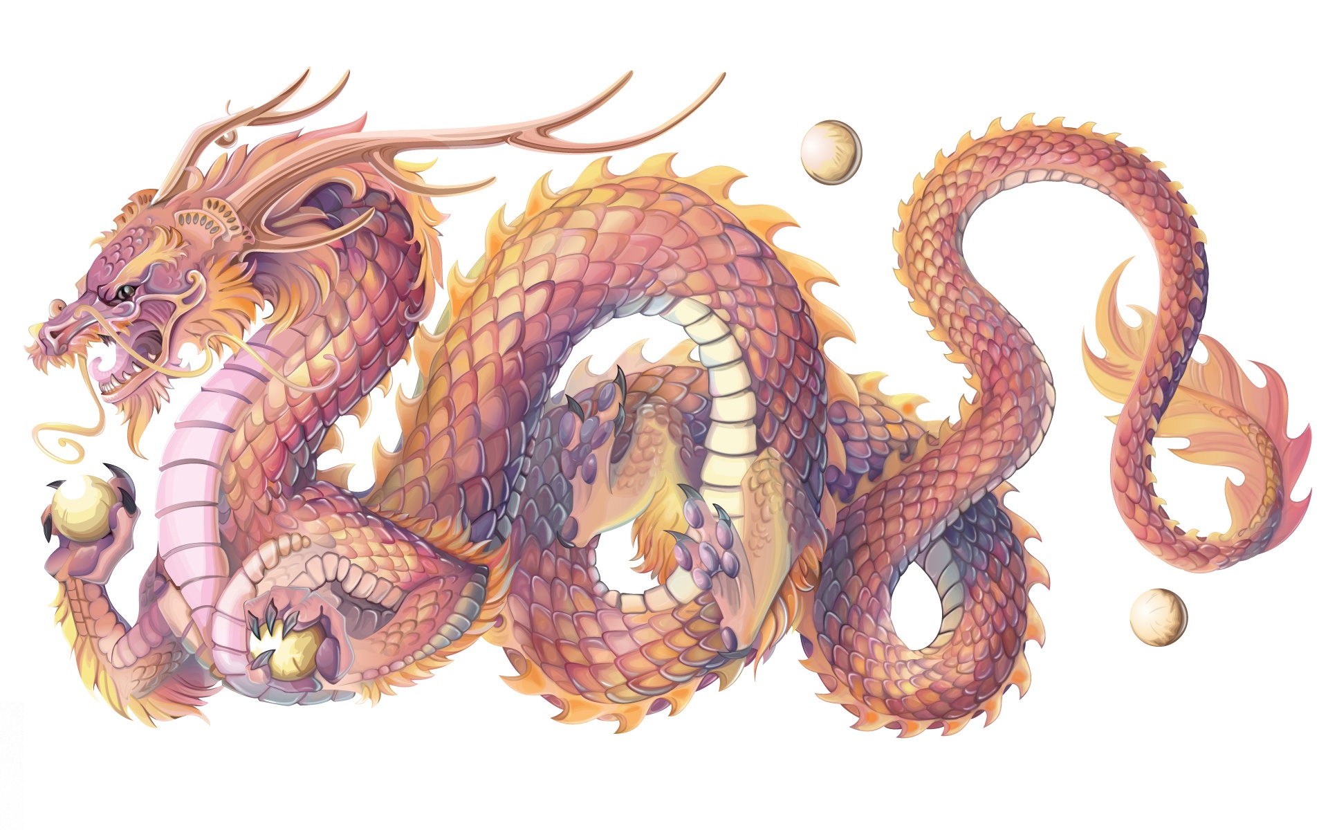 Golden Dragon 3D Wallpaper